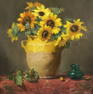  Click to See Sunflowers in Confit Pot (Study)